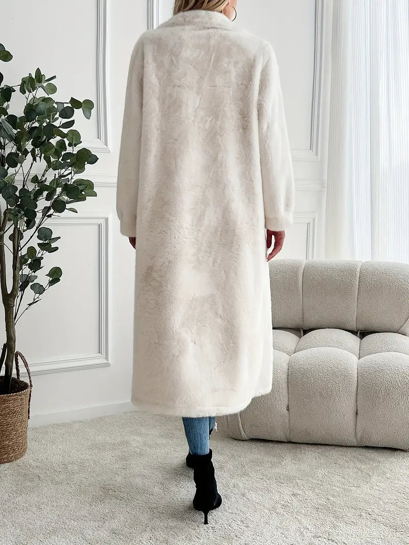 Manteau Elégant en Fausse Fourrure Femme