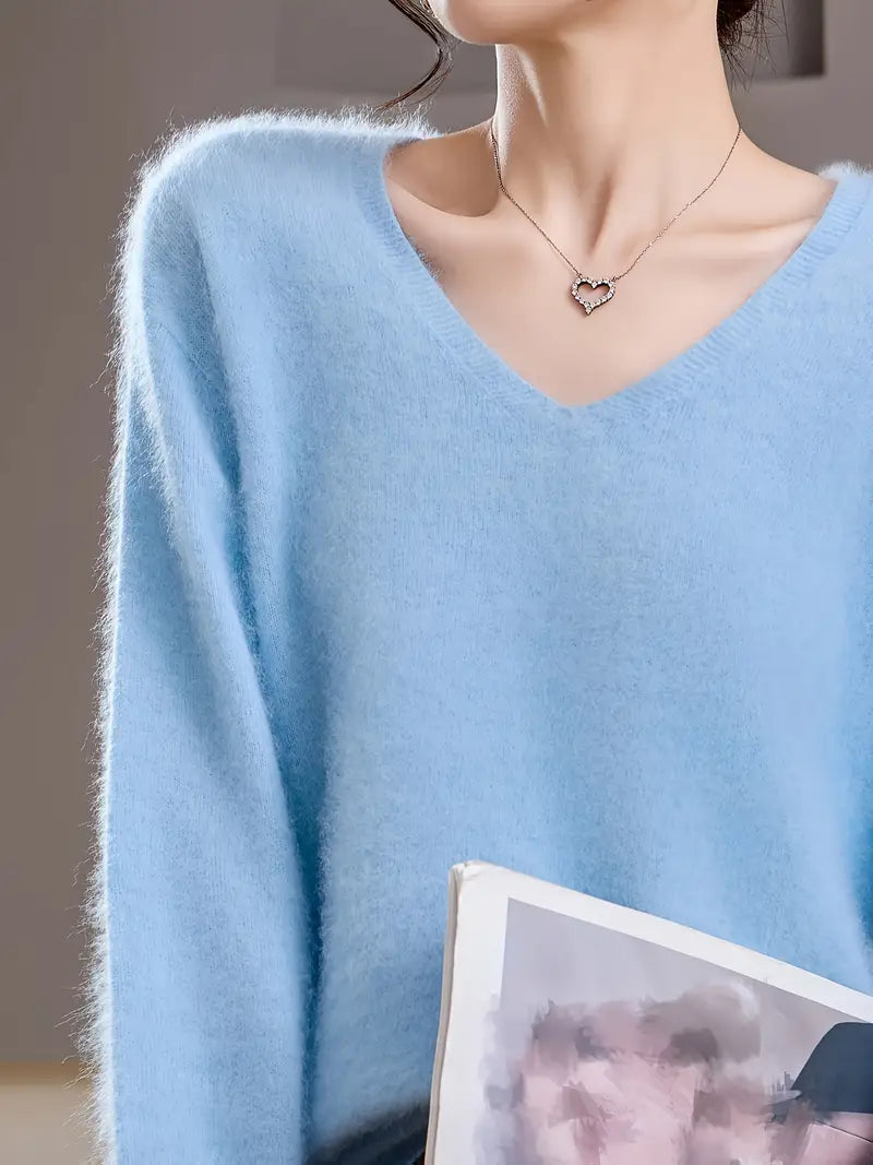 Pull Col v en Cachemire