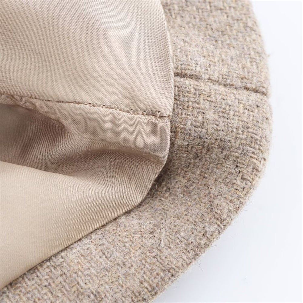 Manteau élégant col à fourrure pour femme