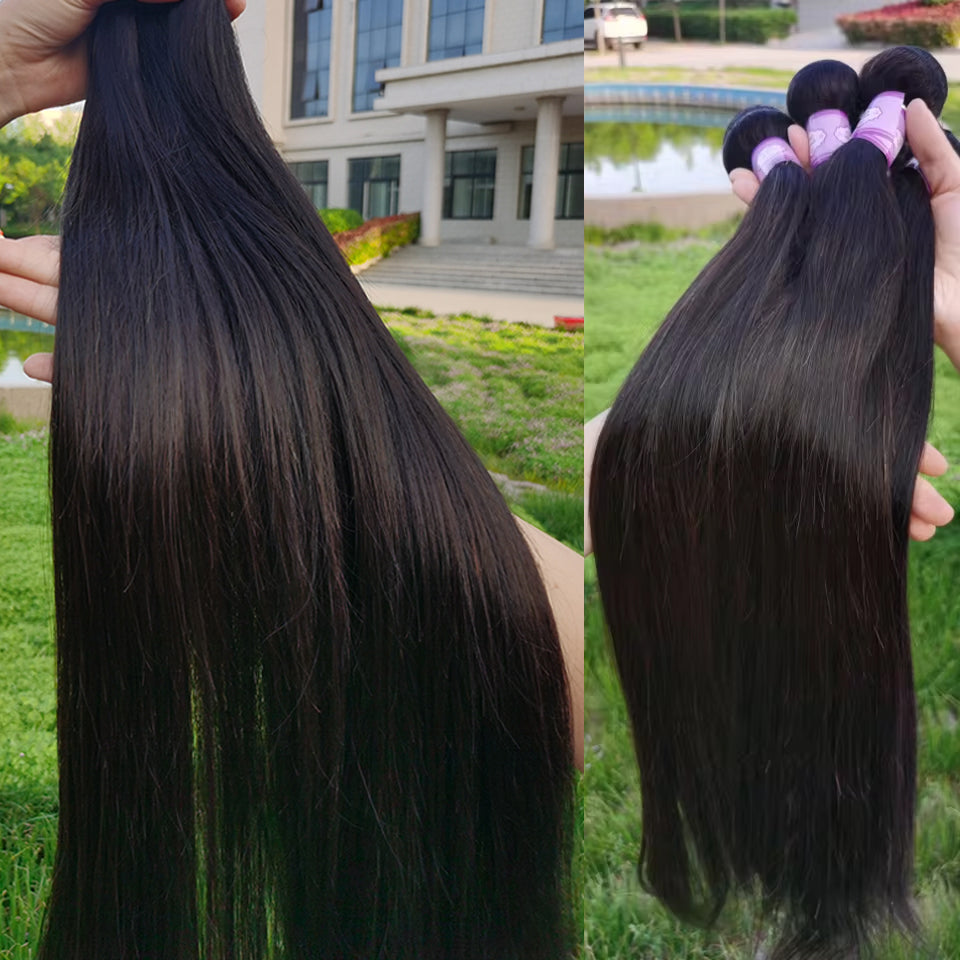 Tissage Malaisien naturel lisse 100% cheveux  humain