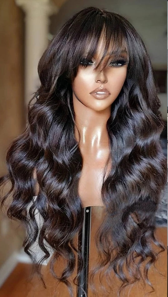 Perruque brésilienne ondulée 100% cheveux humain