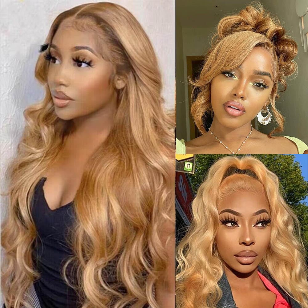 Perruque blonde brésilienne naturelle ondulée 100% Cheveux humain