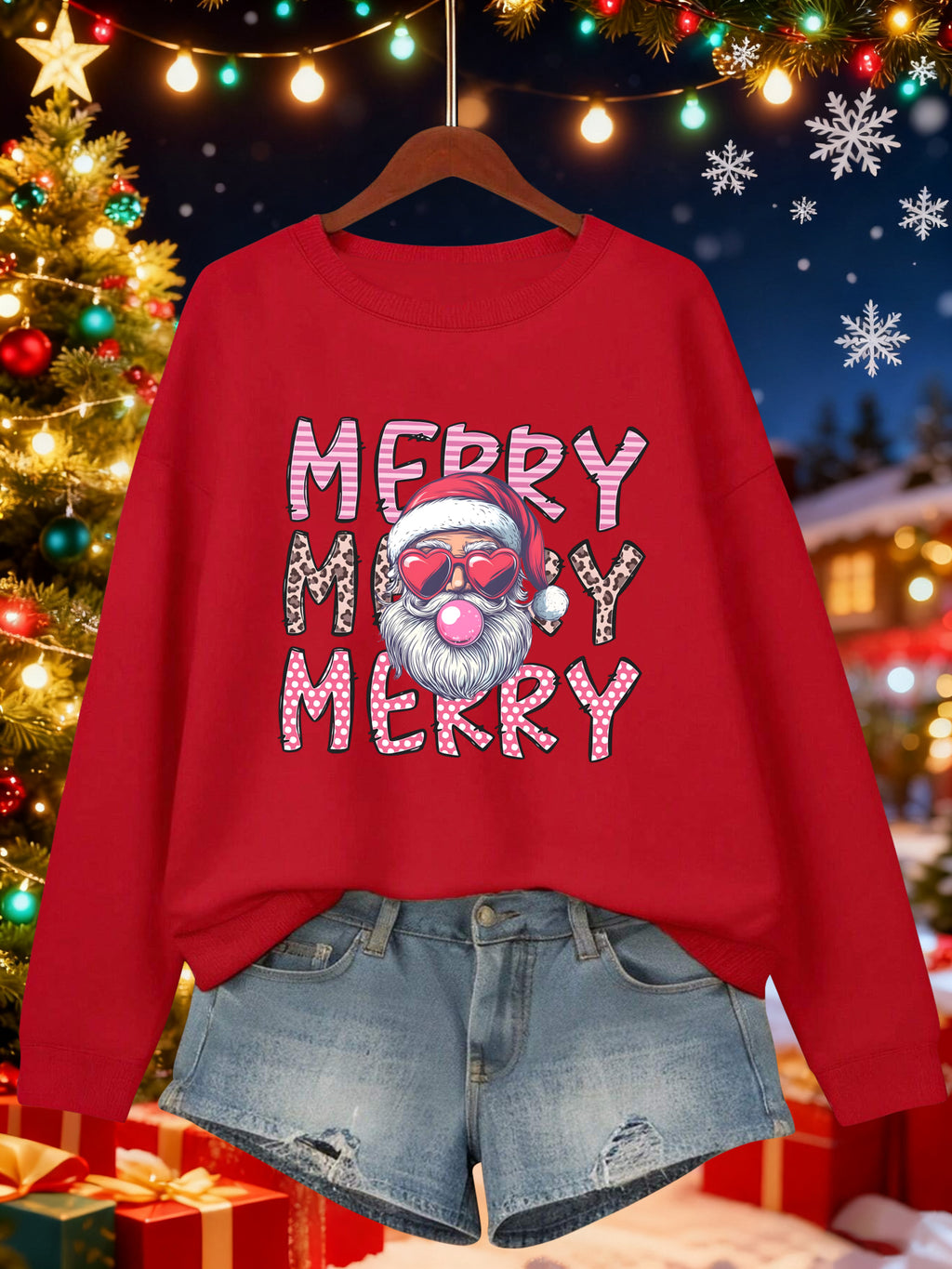 Sweater de Noël rouge