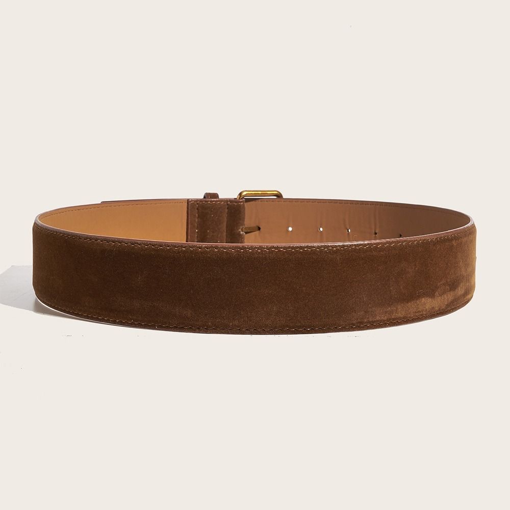 Ceinture marron en faux daim