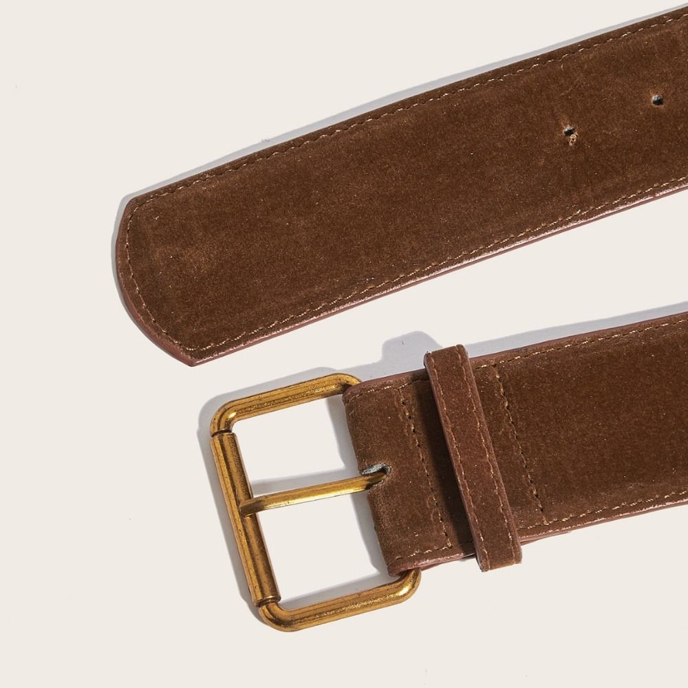 Ceinture marron en faux daim