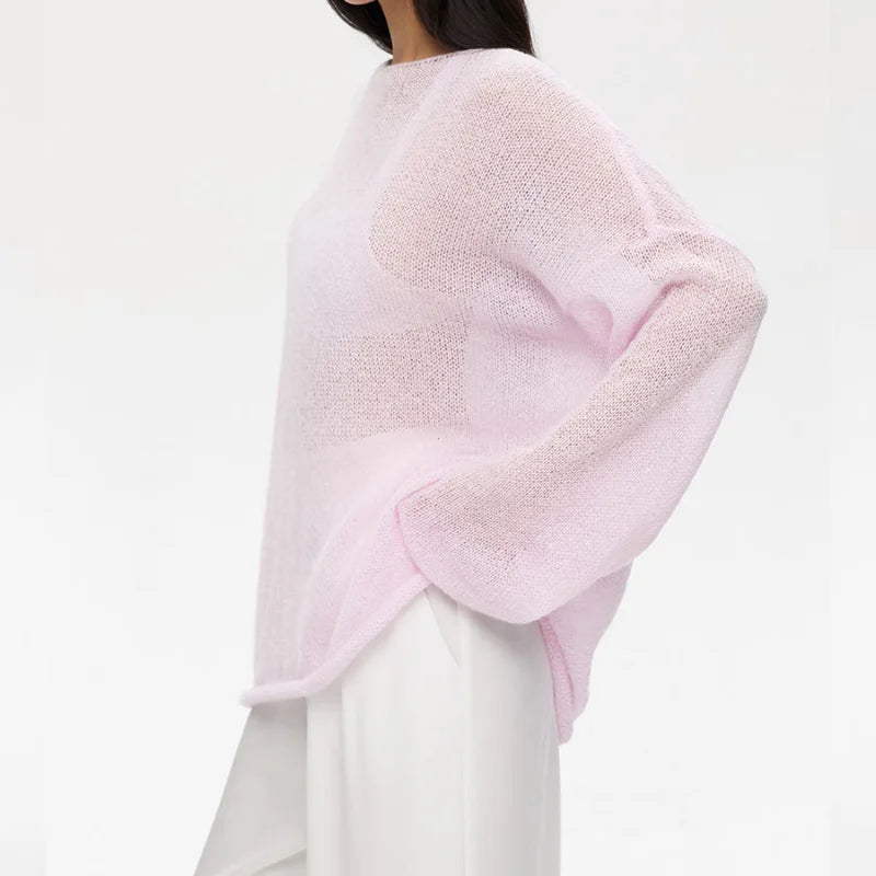 Pull léger manches longues femme