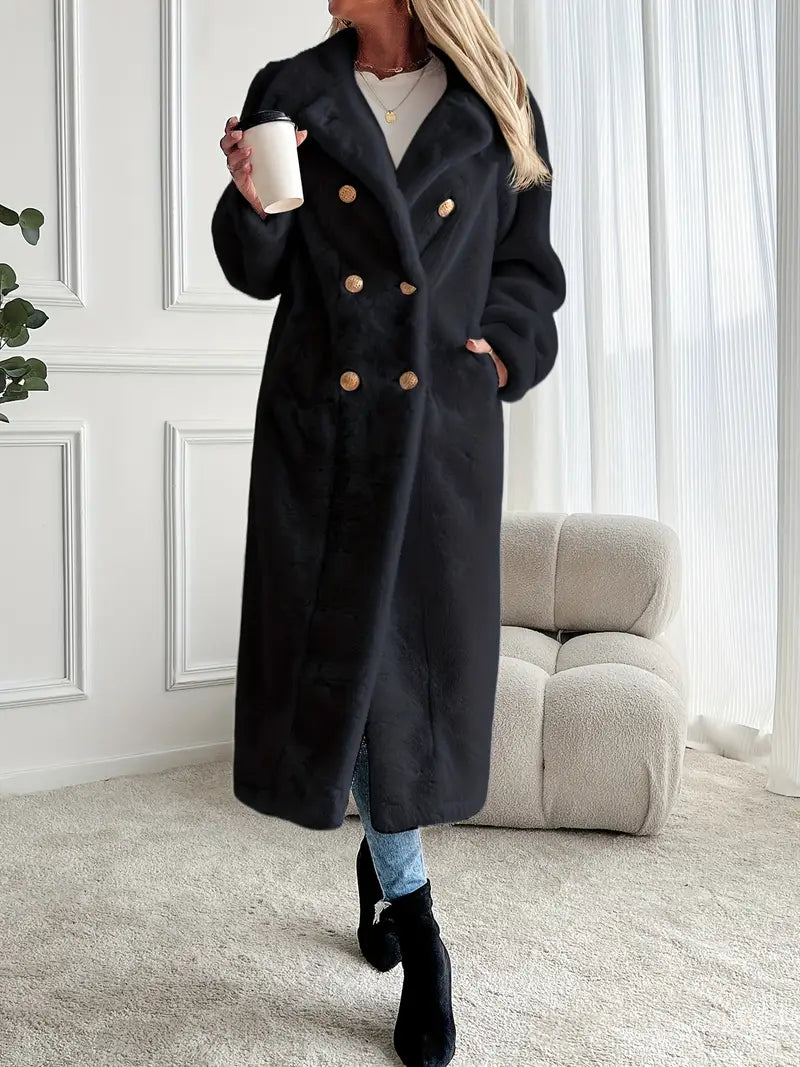 Manteau Elégant en Fausse Fourrure Femme