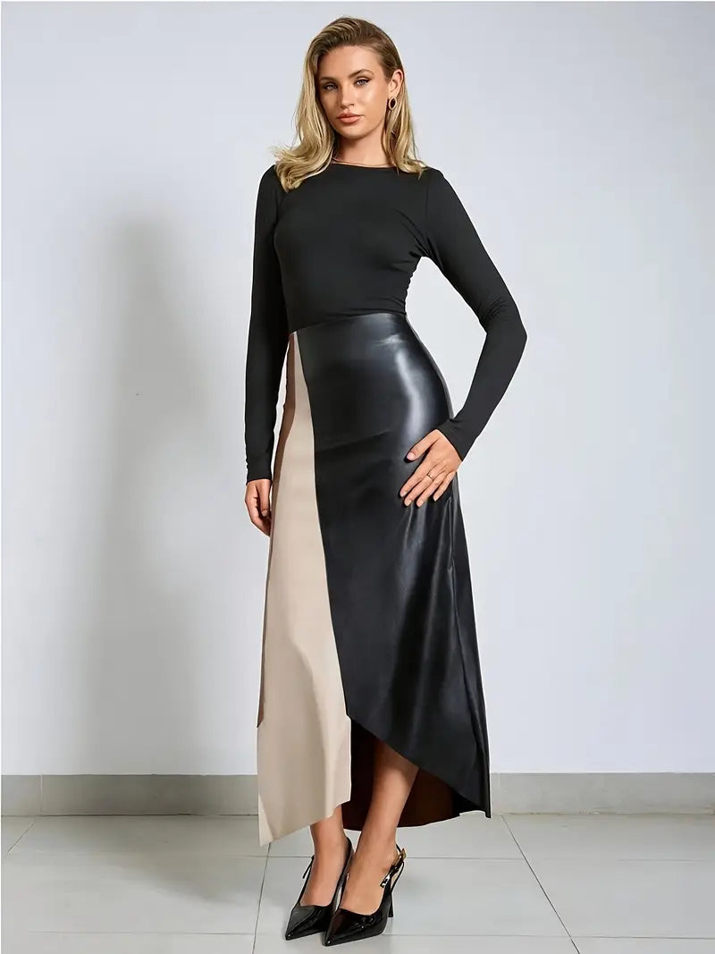 Jupe longue asymétrique pour femme