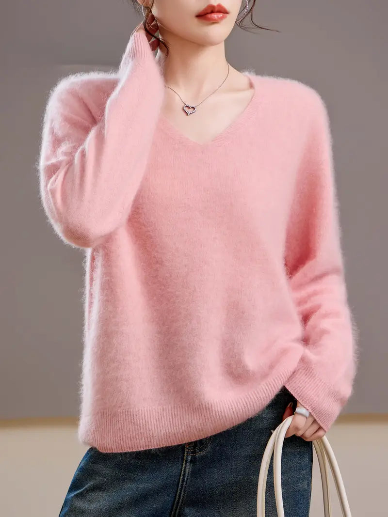 Pull Col v en Cachemire