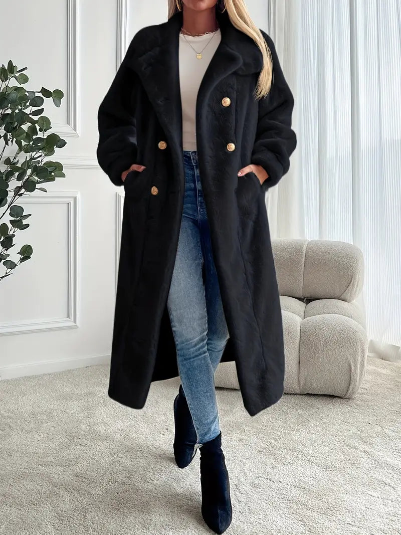 Manteau Elégant en Fausse Fourrure Femme