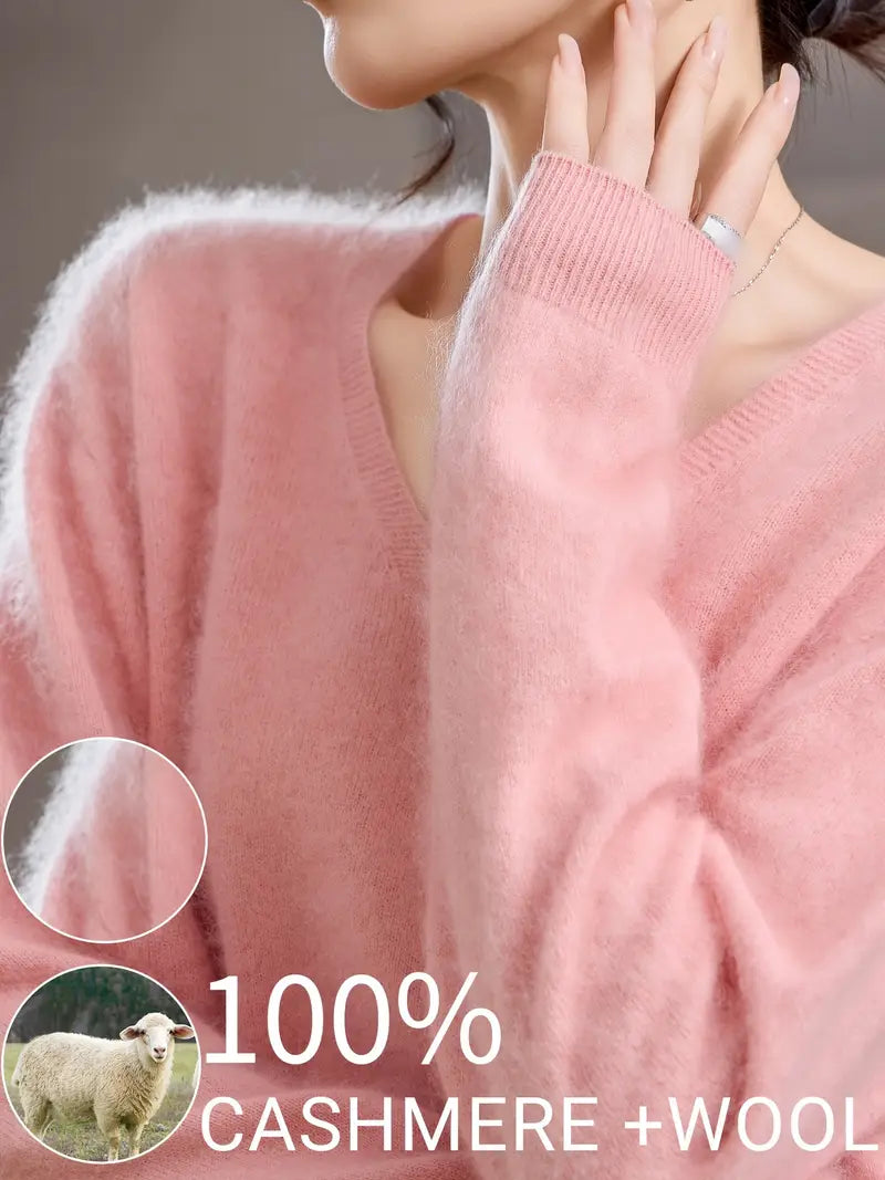 Pull Col v en Cachemire