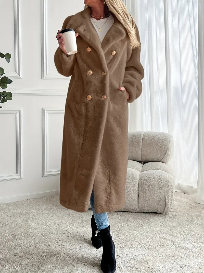 Manteau Elégant en Fausse Fourrure Femme