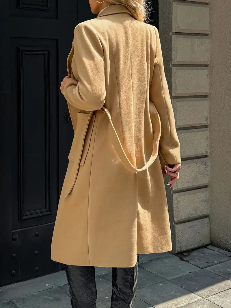 Manteau élégant long structuré femme