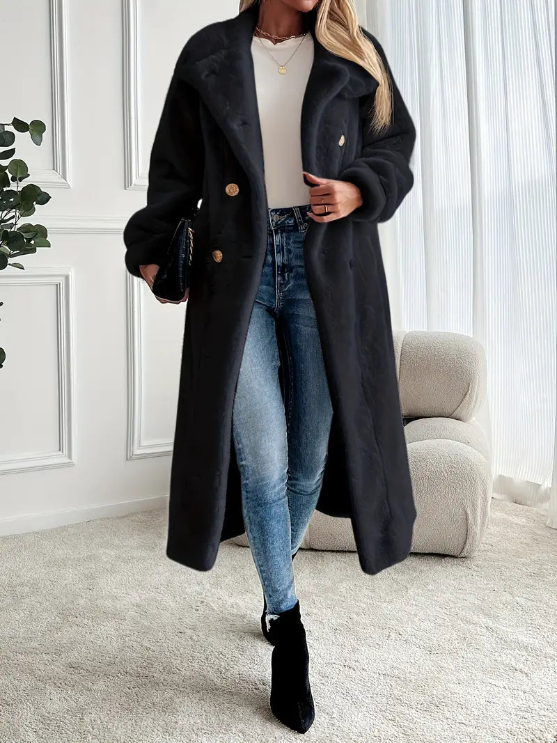 Manteau Elégant en Fausse Fourrure Femme