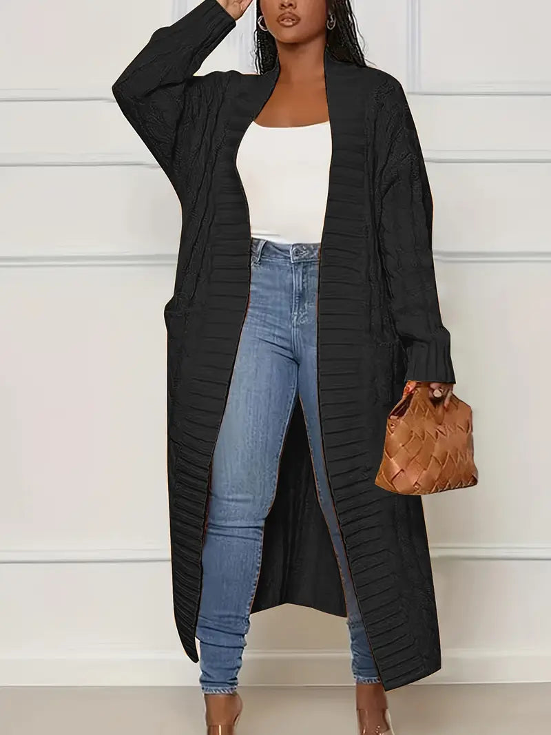 Cardigan noir oversize femme