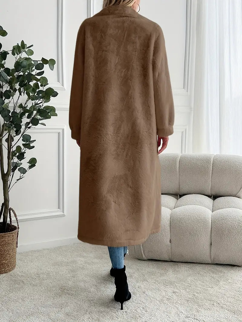 Manteau Elégant en Fausse Fourrure Femme