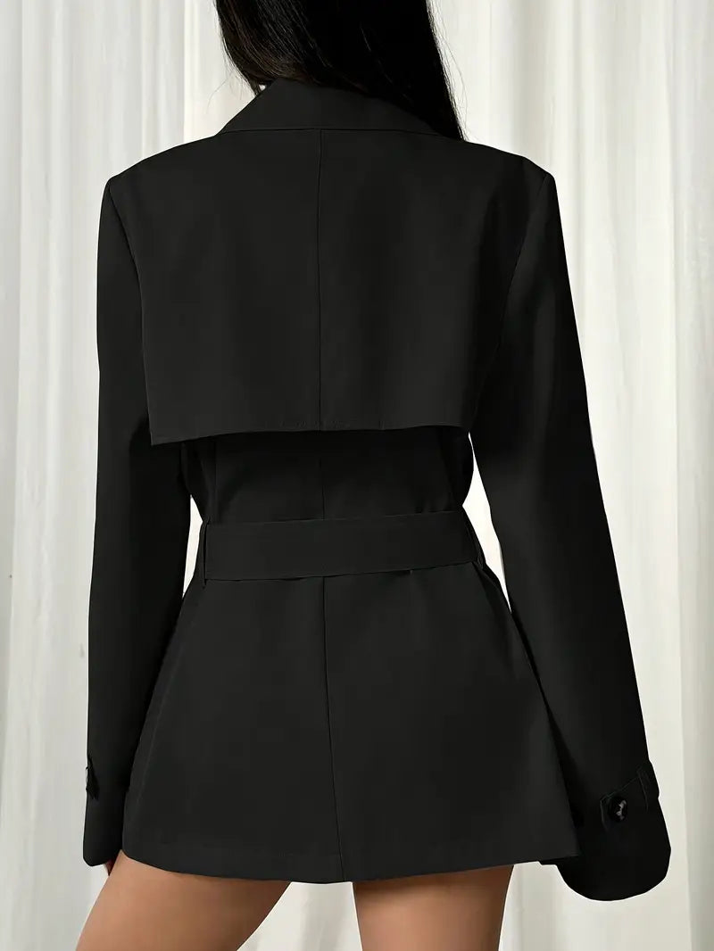 Trench élégant ceinturé à la taille femme