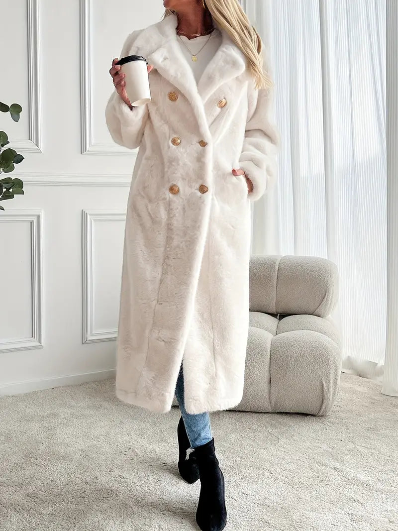 Manteau Elégant en Fausse Fourrure Femme