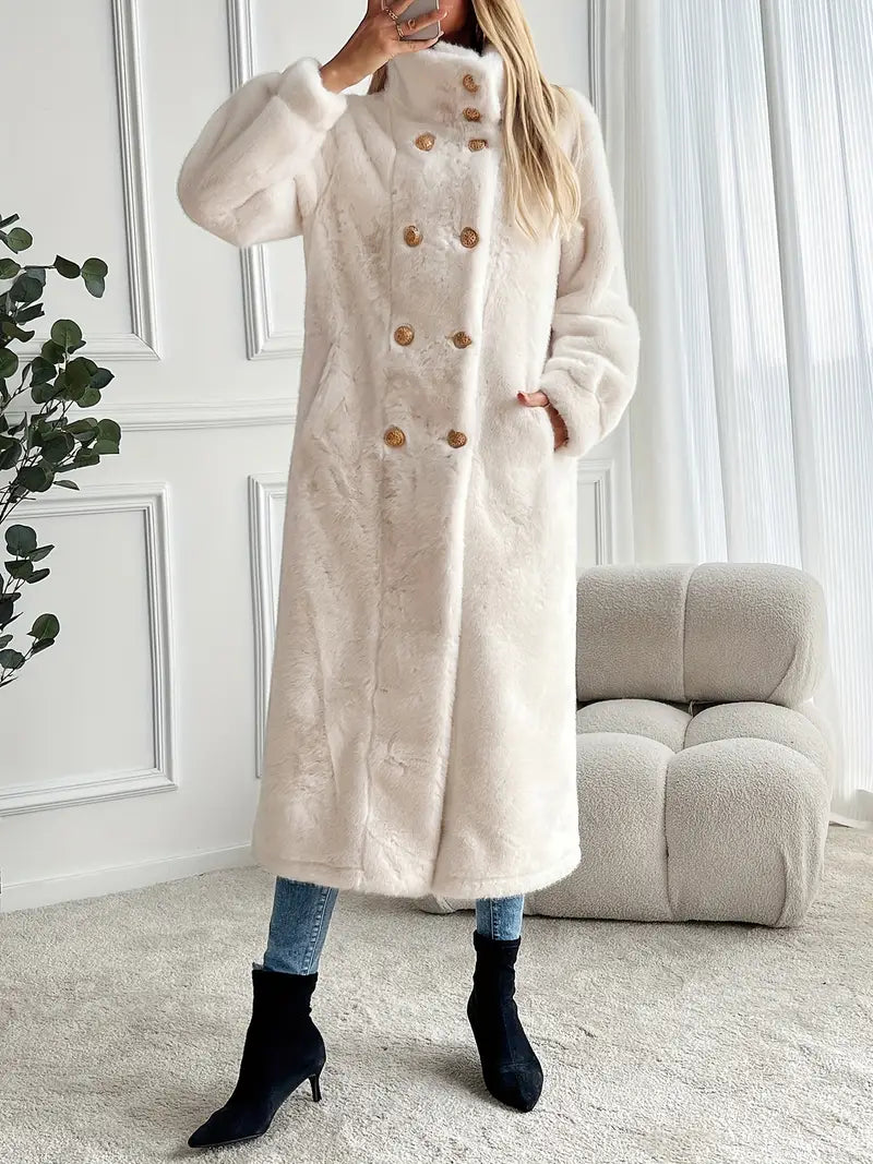 Manteau Elégant en Fausse Fourrure Femme