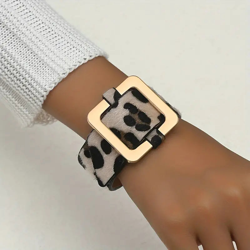 Bracelet en faux cuir femme