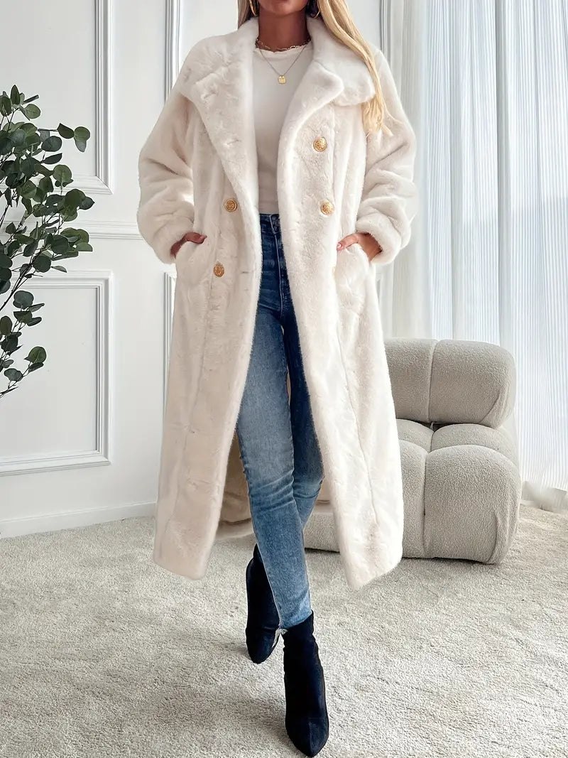 Manteau Elégant en Fausse Fourrure Femme