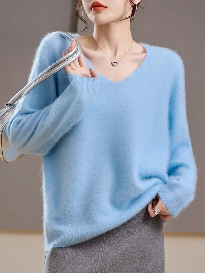 Pull Col v en Cachemire