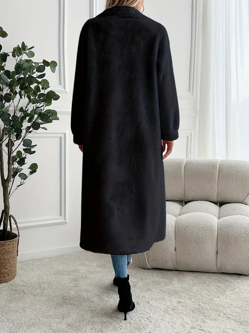 Manteau Elégant en Fausse Fourrure Femme