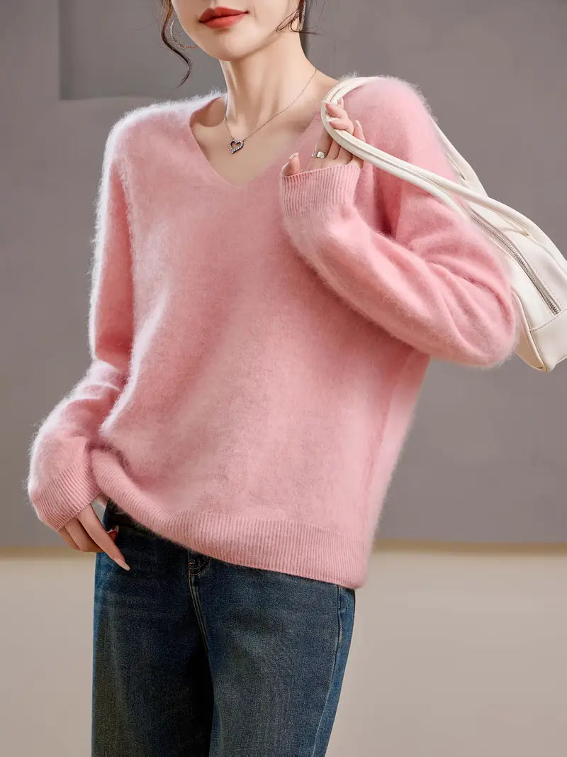 Pull Col v en Cachemire