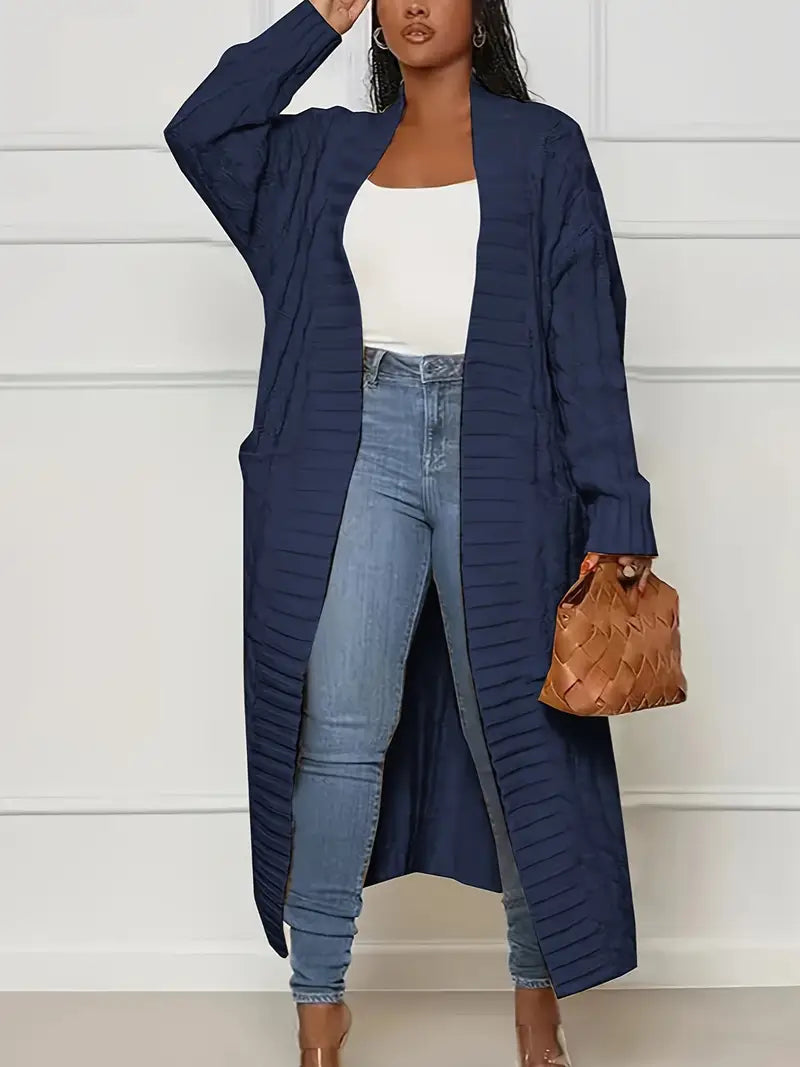 Cardigan oversize bleu femme