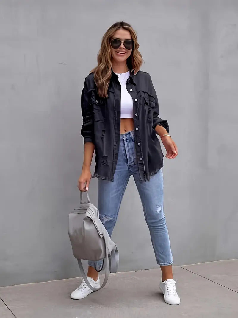 Veste élégante en jean femme