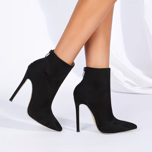 Bottines Noires à Talons Hauts