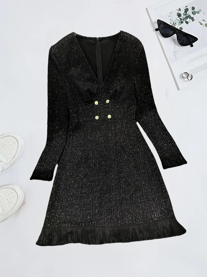 Robe élégante en tweed