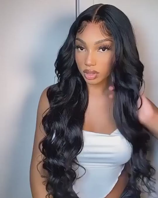 Perruque naturelle ondulée 100 % humain