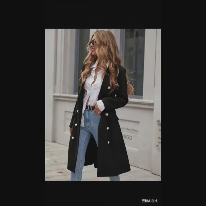 Manteau ajusté trois quarts femme